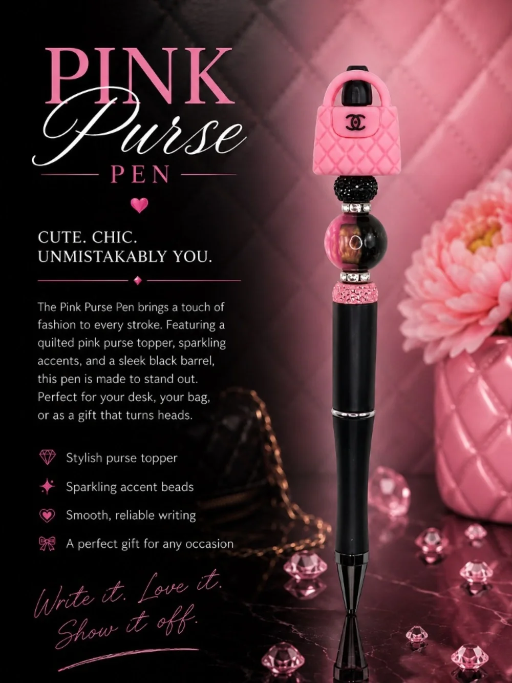 Pink Purse After Dark Pen